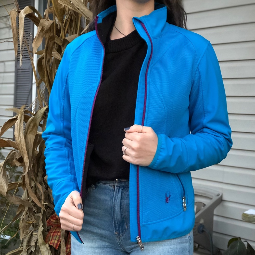 Teal blue Spyder jacket